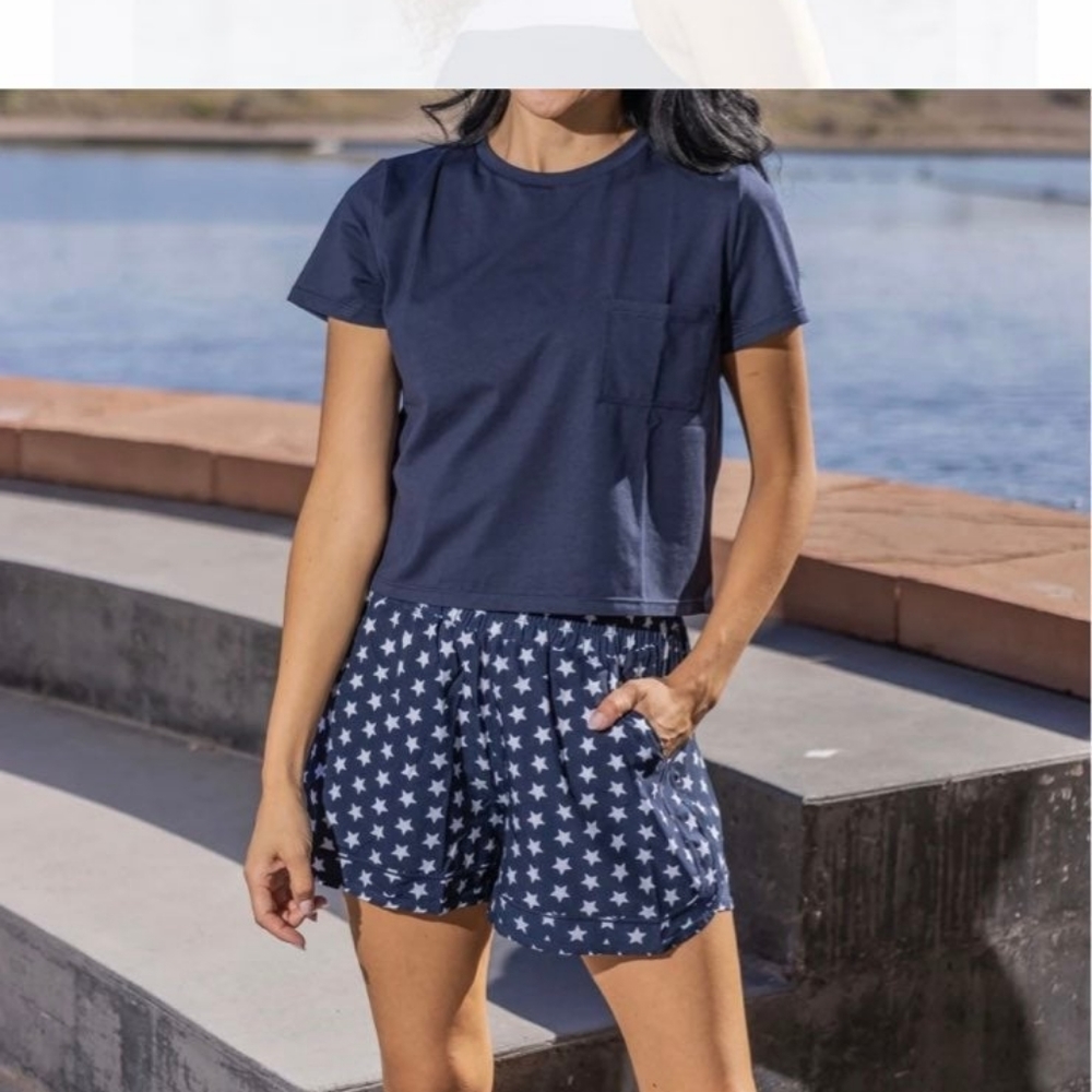 Senita Athletics Sedona Shorts (Navy Stars) Sz L